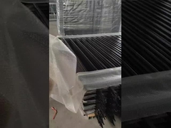 5'X8' メタル管状鋼のフェンス ブラックアウトドア亜鉛鋼のフェンス