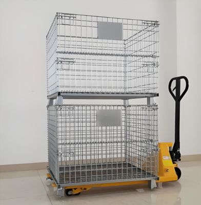 Heavy Duty Stackable Galvanized Foldiding Storage Wire Mesh Cages
