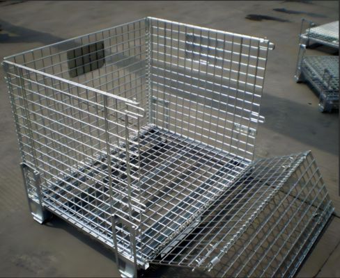 1200x1000x890MM Galvanzied Lockable Wire Mesh Storage Cage With Wheels