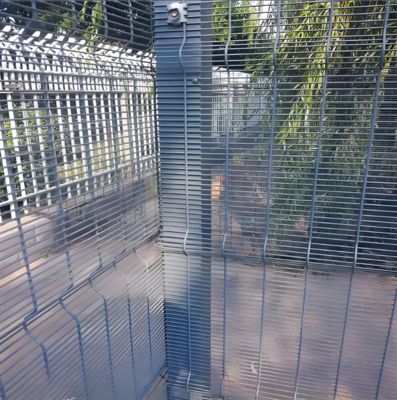 Clear View Anti Climb 358 High Security Fence Panel For Airport Railway Prison