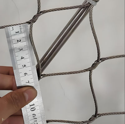 SS304 Stainless Steel Ferrule Flexible Zoo Wire Rope Net