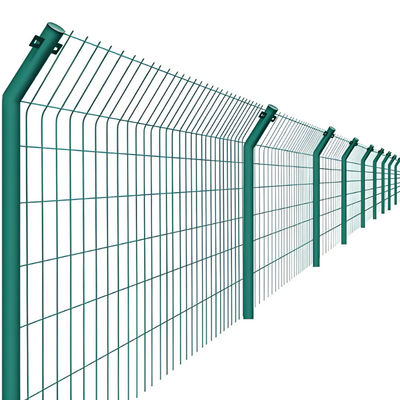 Powder Coated RAL6005 Color Metal Wire Mesh Fencing For Railway Protection