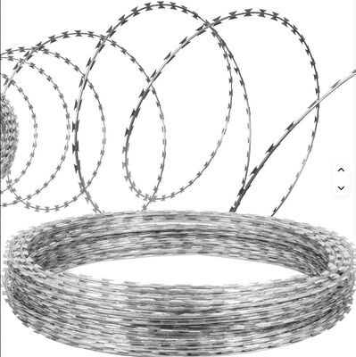 高張力、セキュリティフェンス用、溶融亜鉛めっき 450mm 外径 래저ワイヤー