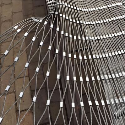 Ferrule Type Inox 316 Wire Rope Net Flexible Stainless Steel Cable Webnet X Tend Mesh